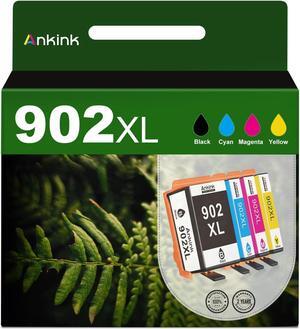 902XL Ink Cartridges Black Color Combo Pack Replacement  902 XL 902XL HP902 for Officejet 6978 6960 6962 6968 6970 6975 6954 6958 6950 6951 Printer (Black, Cyan, Magenta, Yellow, 4 Pack)