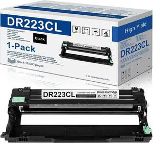 1-Pack Black Compatible DR223CL Drum Unit Replacement  DR-223CL Drum Works with Brother MFC-l3770CDW MFC-l3750CDW MFC-l3710CW HL-l3290CDW HL-l3270CDW HL-l3210CDW HL-L3230CDW Printer