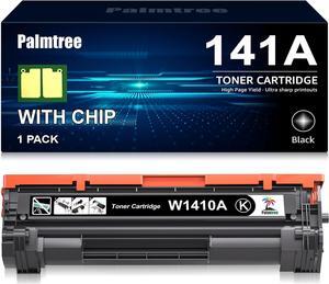 Palmtree 141A W1410A Black Toner Cartridge (with Chip) Replacement  141A W1410A 141X W1410X  Laserjet MFP M110w M140w M139w Printer, 1 Pack