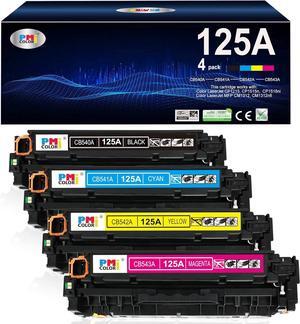 125A Toner Cartridges 4-Pack Replacement  Color CP1215,CM1312nfi,CM1312 MFP,CP1518ni,CP1515n Printer (Black,Cyan,Magenta,Yellow)