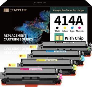 414A Toner Cartridge (with CHIP) Compatible with HP 414A 414X W2020A W2021A W2022A W2023A  Color Pro MFP M479FDW M454DW M479FDN M454DN M479DW M480F Printers (4-Pack)