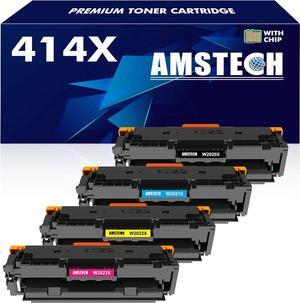 414X Toner Cartridge 4-Pack High Yield (with Chip) 414A Compatible Replacement  414A 414X Color Laserjet Pro MFP M479fdw M454dw M479fdn M454dn M454 M479 Printer Ink (Black Cyan Magenta Yellow)