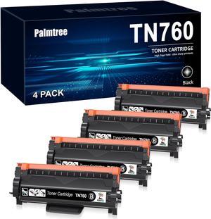 TN760 Toner  Printer Compatible with Brother TN760 TN 730 Toner TN-730/TN-760 for MFC-L2750DW HL-L2370DW MFC-L2710DW HL-L2350DW DCP-L2550DW HL-L2390DW Printer(4 Black)