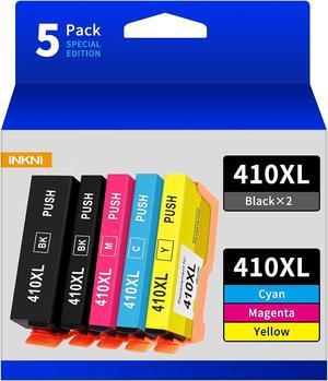 410XL Ink Cartridges Remanufactured Replacement for Epson 410XL 410 XL T410XL for Expression XP-7100 XP-830 XP-640 XP-630 XP-530 XP-635 Printer (Black, Photo Black, Cyan, Magenta, Yellow, 5-Pack)