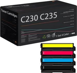 Compatible for Xerox 006R04383 006R04384 006R04385 006R04386 Toner Cartridges, High-Yield Work for Xerox C230 C235 Printer(No Chip) - Estimated Yield 2000 Pages (1 Set 4 Color)