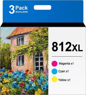812XL Ink Cartridges Replacement Remanufactured  812 XL T812XL for Workforce Pro WF-7820 WF-7840 WF-7310 EC-C7000 (1 Cyan 1 Magenta 1 Yellow)