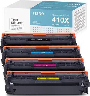 TEINO Toner Cartridge Replacement for HP 410X CF410X CF411X CF412X CF413X for Color Laserjet Pro MFP M477fnw M477fdw M477fdn Pro M452nw M452dw M452dn (Black, Cyan, Magenta, Yellow, 4 Pack)