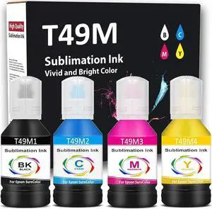 T49M 560ML Sublimation Ink  SureColor F170 F570 Sublimation Printer 140ml x 4 (T49M1 T49M2 T49M3 T49M4 Autofill/ICC-Free/Anti-UV)
