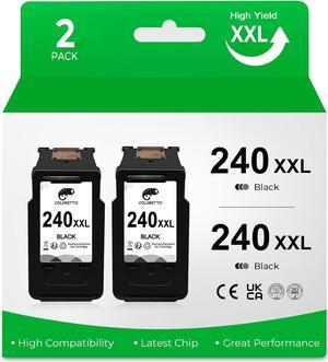 COLORETTO 240 XXL Pg-240XXL Ink Cartridge Compatible with Canon PixmaMX532 MX532X MX472 MX470 MX452 MX432 MG4220 MG3620 MG3600 MG3522 MG3520 MG3220 MG3120 MG2220 MG2120 TS5120 Printer 2 Black 2-Pack