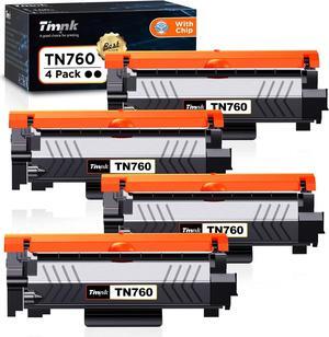 Timink 2023 New Chip TN760 4PK Replacement  TN-760 TN730 High Yield Toner Cartridge, for MFC-2710DW HL-L2395DW DCP-L2550DW HL-L2370DW HL-L2690DW HL-L2390DW MFC-L2750DW