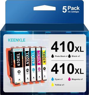 410XL Ink Cartridges 5 Pack, Remanufactured 410 Ink Cartridge Replacement  410XL 410 XL T410 Ink Cartridge Combo Pack Compatible with XP-830 XP-640 XP-7100 XP-630 XP-530 XP-635 Printer Ink