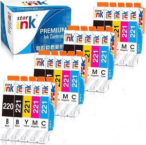 Starink Compatible Ink Cartridge Replacement for Canon PGI-220 CLI-221 PGI220 CLI221 for Pixma MX870 MX860 MP560 MP640 MP620 MP980 MP990 (4 Large Black, 4 Cyan, 4 Magenta, 4 Yellow, 4 Black) 20 Packs