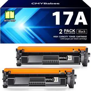 CMYBabee Compatible Toner Cartridge Replacement  17A CF217A for Laserjet Pro M102a M102w Pro MFP M130nw M130a M130fn M130fw Series Printer Ink (Black, 2-Pack)
