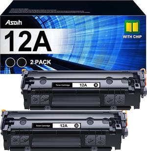 12A Toner Cartridge Compatible  12A Black Toner Cartridge Q2612A  Laserjet 1020 Toner Cartridge, Work  Laserjet 1022 3055 1012 m1319f Printer, 2 Black