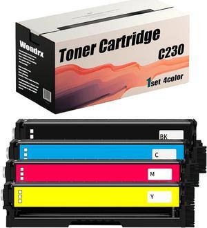 Compatible C230 Toner Cartridge (no chip) for Xerox 006R04383 006R04384 006R04385 006R04386 for Xerox C230 C235 Printer High Yield 1500 Pages Convenient to Install Eco-Friendly (C/M/Y/K 1Set)