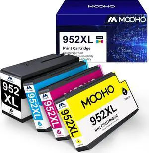 Mooho Remanufactured Ink-Cartridge Replacement  952 XL 952XL  OfficeJet 8710 8720 7740 8715 8210 8740 8725 7720 8702 8216 8730 Printer Ink (Black Cyan Yellow Magenta,4 Pack)