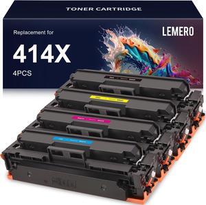 LEMERO 414X (with Chip) Remanufactured Toner Cartridge Replacement  414X 414A 414 W2020X for M479fdw, M454dn, 414A, 414X Toner Cartridges (4 Pack)