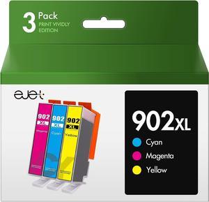 902XL Ink Cartridges Replacements Ink 902 902XL Color Combo Pack Upgraded 902 Ink Cartridges Printers Officejet Pro 6968 6978 6962 6958 6954 6960 Printers3 Pack Cyan Magenta Yellow