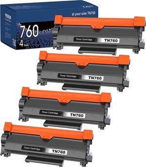BULL-TECH tn730/tn760 Toner  Printer Replacement  TN760 TN 760 TN730 TN-760 Toner Cartridge Black High Yield for MFC-L2710DW DCP-L2550DW HL-L2350DW Printer (Black, 4 Pack)