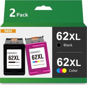 InkNI Remanufactured Ink Cartridge Replacement  62XL 62 XL C2P05AN C2P07AN for OfficeJet 200 250 Envy 5660 7640 7645 5740 5540 5642 5643 5746 5745 5640 5642 8000 Printer (Black Tri-Color)