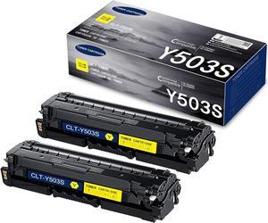 [2-Pack, Yellow] CLT-Y503S Y503S SU501A High Yield Toner Cartridge Compatible Replacement for Samsung CLT-Y503S Y503S for sl-c3010dw sl-c3060fw Printer