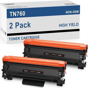 LemeroUexpect TN760 Compatible Toner Cartridge Replacement for Brother TN760 TN-760/TN-730 Black High Yield Toner TN730 for HL-L2350DW L2370DW MFC-L2750DW L2710DW DCP-L2550DW L2395DW Printer