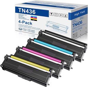 TN436BK, TN436C, TN436Y, TN436M 4-Color Super High Yield Toner Cartridge Set, MOL Compatible Replacement for Brother TN-436 TN436 HL-L8260CDW HL-L8360CDW MFC-L8610CDW HL-L9310CDW Printer