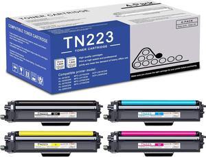 4 Pack TN223 BK/C/M/Y Toner Cartridge High Yield Compatible TN223 Replacement  MFC-L3770CDW L3710CW L3750CDW HL-3210CW 3270CDW 3290CDW DCP-L3510CDW L3550CDW Printer