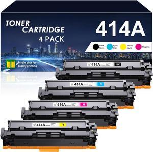 414A Toner Cartridges (with Chip) Compatible Replacement  414A W2020A 414X W2020X Color Pro MFP M479fdw M454dw M454dn M479fdn Printer Ink (Black Cyan Magenta Yellow, 4-Pack)