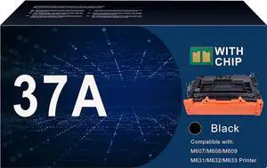 MYTONER 37A CF237A Toner Compatible Replacement  37A 37X Toner Cartridge CF237A CF237X for Laserjet M607n M607dn M608dn M608n Printer Black,1-Pack