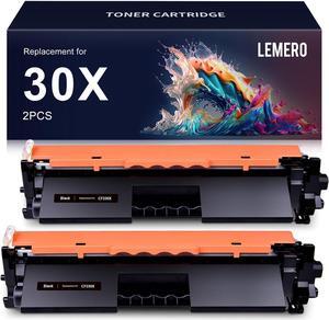 LEMERO 30X CF230X Compatible Toner Cartridge Replacement  30X 30A CF230X CF230A for Laserjet Pro M203dw Laserjet Pro MFP M227fdw M227fdn (Black, 2-Pack)
