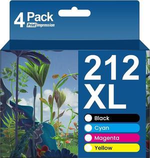 212XL Ink Cartridges Remanufactured 212XL Ink 212XL Ink Cartridges 212 Ink 212 XL T212 T212XL to Use with Epson XP4105 WF2830 WF2850 Printer XP4100 4 Pack