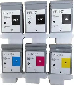 INK+ 6Pcs Ink Cartridges Replacement for Canon PFI-107,Work with ImagePROGRAF IPF670 IPF680 IPF685 IPF770 IPF780 IPF785(2MBK,1BK,1C,1M,1Y),Matte Black,Black,Cyan,Magenta,Yellow INK+ 6Pcs Ink Cartridges Replacement for Canon PFI-107,Work with ImagePROGRAF IPF670 IPF680 IPF685 IPF770 IPF780 IPF785(2MBK,1BK,1C,1M,1Y),Matte Black,Black,Cyan,Magenta,Yellow