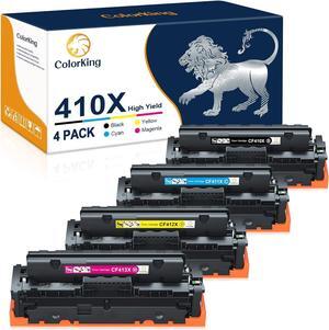 ColorKing Compatible Toner Cartridge Replacement  410X 410A CF410X CF410A 411X 412X 413X for Color Pro MFP M477fnw M477fdw M477fdn M452dn M452nw M452dw Printer (Black Cyan Yellow Magenta,4-Pack)