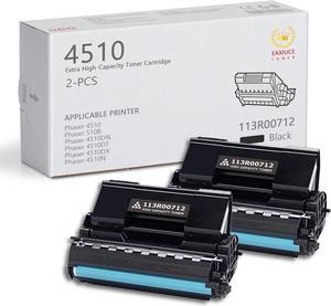 Phaser 4510 High Capacity Toner Cartridge 113R00712 (2-Pack,Black ) - Eaxiu 113R00712 Toner Cartridge (20,000 Pages) Replacement for Xerox Phaser 4510 510B 4510DN 4510DT 4510DX 4510N Printer