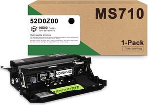 1-Pack (Black) DRA Compatible MS710 52D0Z00 520Z Drum Unit use Replacement  MS811n MS710n MS810dn MS810de MS810dtn MS811dn MS811dtn Printer