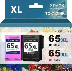 TOKYOINK 65 Ink cartridges Black Color Combo Pack Remanufactured Compatible  Ink 65 65XL Printer Ink 65, Work for Envy 5058 5055 5034 5032 5030 5014 5012, DeskJet 3755 2655 2624 3758 - BK&Color