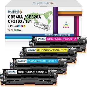 BAISINE Compatible MF8280Cw Toner Cartridge Replacement for Canon 131 131H Toner for Canon ImageCLASS MF628Cw MF8280Cw LBP7110Cw MF624Cw MF8280 Laser Printer Ink (Black, Cyan, Magenta, Yellow, 4 Pack)