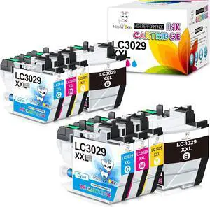 Miss Deer LC3029 XXL Compatible Ink Cartridges Replacement  LC3029 XXL LC 3029,Work for MFC-J6535DW MFC-J6935DW MFC-J5830DW MFC-J5930DW J6535DWXL J5830DWXL,8 Pack