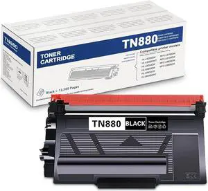 TN-880 TN 880 1 Pack Replacement  Super High Yield Toner Cartridge TN880 Black Toner Page Yield Up to 12,500 Pages HL-L6200DW L6200DWT MFC-L6700DW L6800DW L6900DW Printer