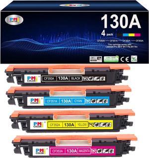 130A Printer Toner Replacement  130A Toner Cartridge Black/Color Combo Pack Fit  Color Laserjet Pro MFP M177fw,M176n Printer Ink (Black,Cyan, Magenta, Yellow 4-Pack)