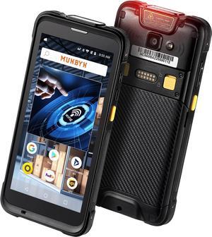 MUNBYN Android Barcode Scanner with Full Screen, Android Barcode Scanner, Rugged PDA Handheld Mobile Computer Android 11, BT 5.1, Wi-Fi 6, 1D/2D/QR Zebra Scanner, Wireless Inventory Barcode Scanner
