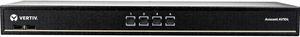 Vertiv Avocent 1x4 Rackmount or Desktop, Single-User KVM Switch with USB, Touch Button and Hotkey Switching, Cascade Support and Internal Power Supply, Ideal for Small Data Centers (AV104-400)