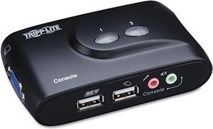 Tripp Lite B004vua2kr 2-Port Compact USB Kvm Switch W/Audio and Cable