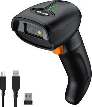 Alacrity Wireless Bluetooth Barcode Scanner 1D Laser Cordless Barcode Scanner,Versatile One-to-one Mode or More-to-one Mode Handhold Bar Code Scanner with Battery Level Indicator
