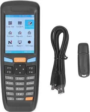 Wireless Barcode Scanner 2D Scanner QR Code Scanner Bar Code Scanner Reader for Warehouse, Library, Supermarket Black