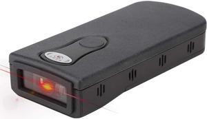 Handheld Barcode Scanner, 2.4G USB Red Light Wireless 1D Bar Code Scanner Reader Automatic Sensing Scanner with Buzzer and LED Double Prompts