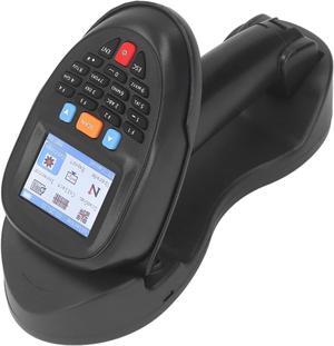 1D CCD Wireless Barcode Scanner, 2.4Ghz Bar Code Reader, with Charging Base, 2.2 Inch TFT LCD Screen, for Barcode Scanning, Inventory Counting