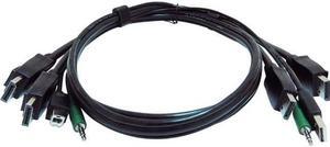 Black Box Network Services SKVMCBL-2DP-06TAA Secure Kvm Cable - Each End [1] Usb [2] Displayport [1] 3.5mm Audio Taa Compl