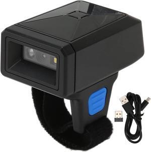 Ring Barcode Scanner, Wearable Finger Bar Code Reader Work Portable Mini Barcode Reader for Computer Phone